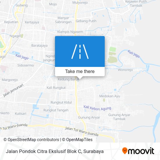 Jalan Pondok Citra Ekslusif Blok C map