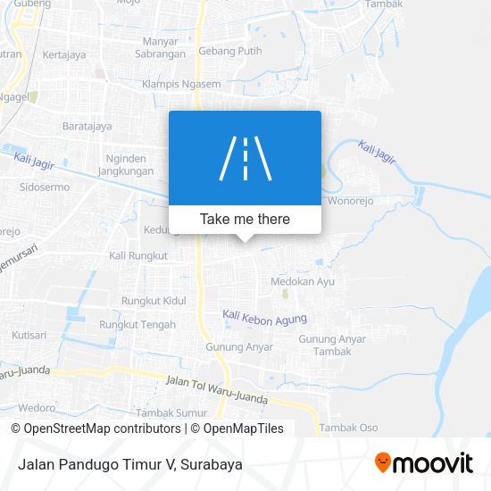Jalan Pandugo Timur V map