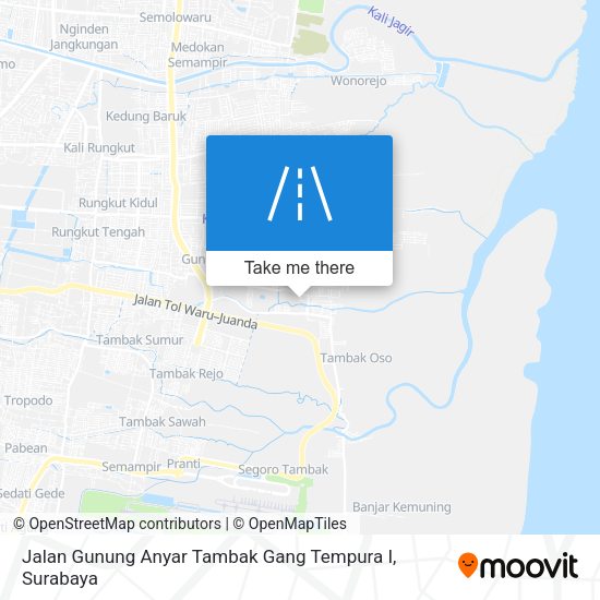 Jalan Gunung Anyar Tambak Gang Tempura I map