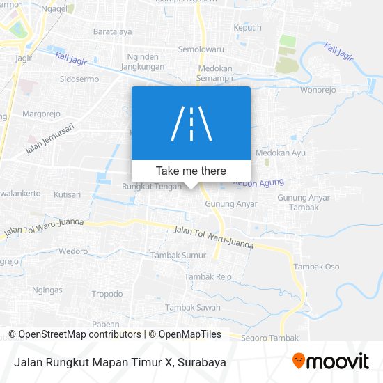 Jalan Rungkut Mapan Timur X map