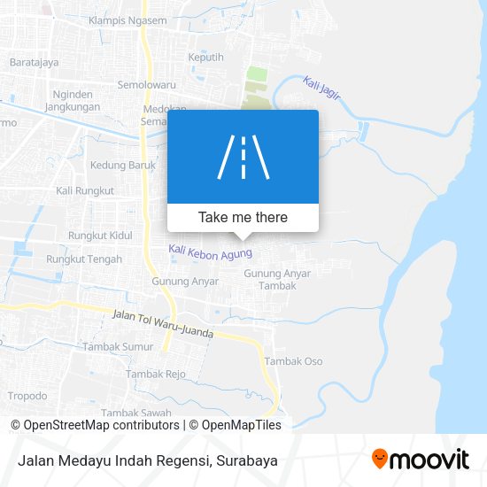 Jalan Medayu Indah Regensi map