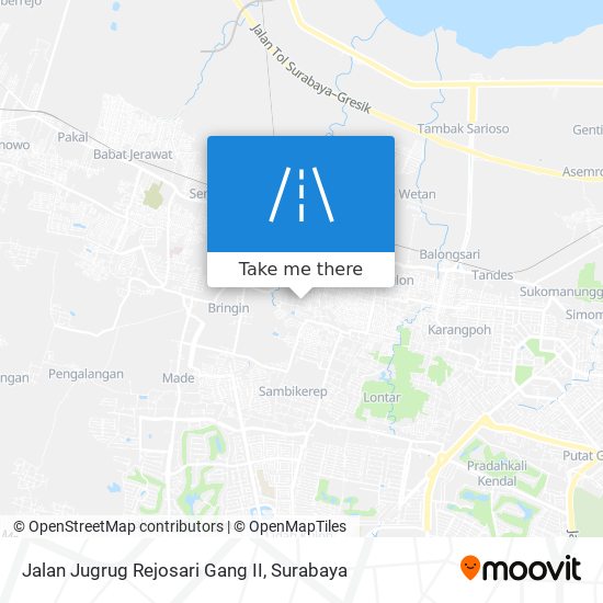 Jalan Jugrug Rejosari Gang II map