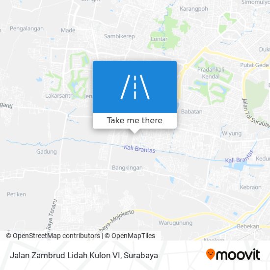 Jalan Zambrud Lidah Kulon VI map