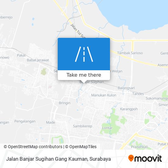 Jalan Banjar Sugihan Gang Kauman map