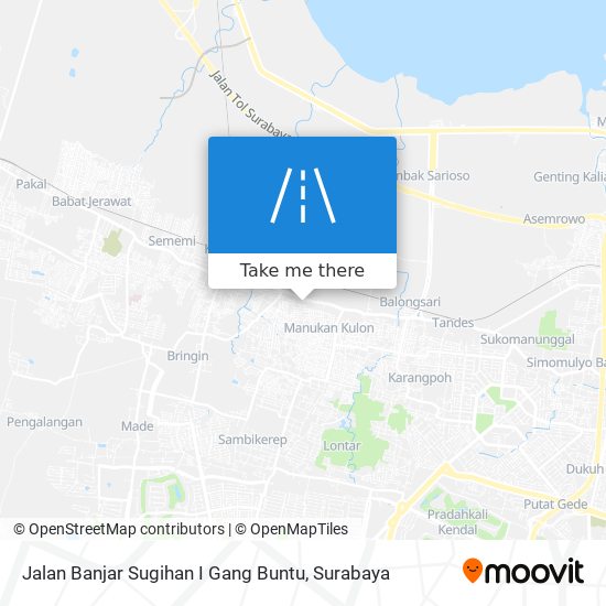 Jalan Banjar Sugihan I Gang Buntu map