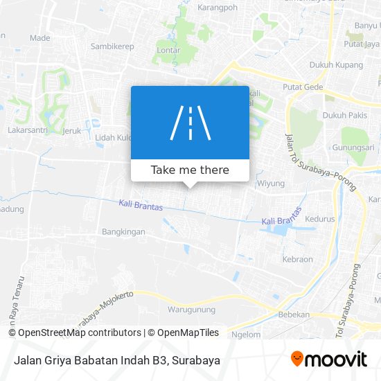 Jalan Griya Babatan Indah B3 map