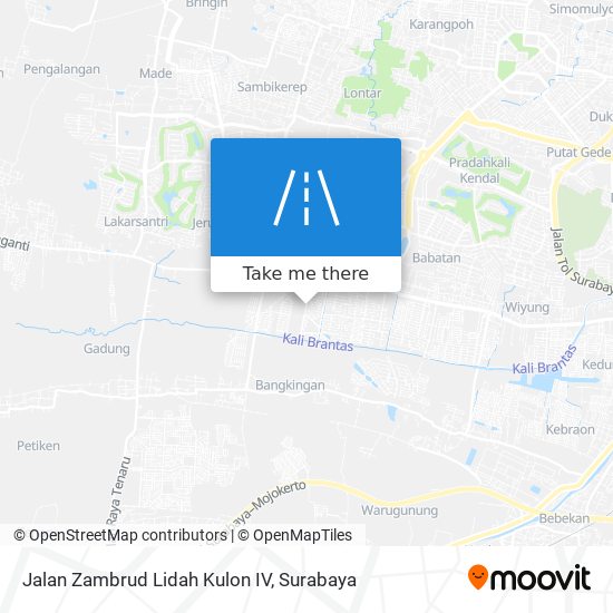 Jalan Zambrud Lidah Kulon IV map