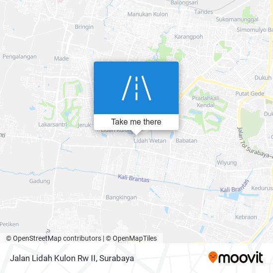 Jalan Lidah Kulon Rw II map