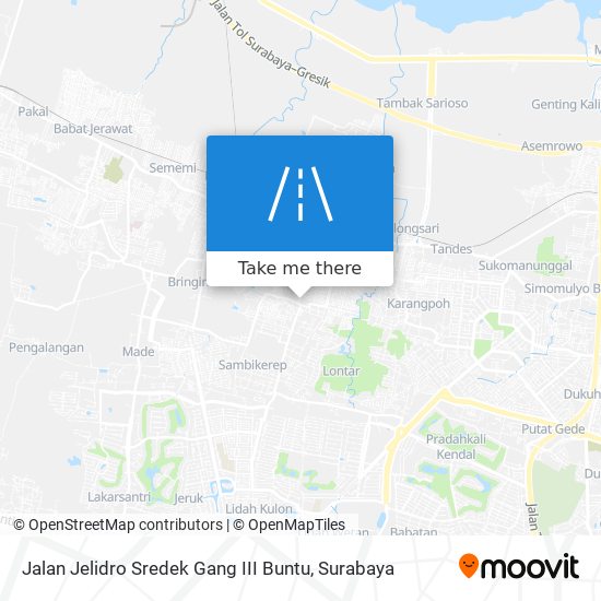 Jalan Jelidro Sredek Gang III Buntu map