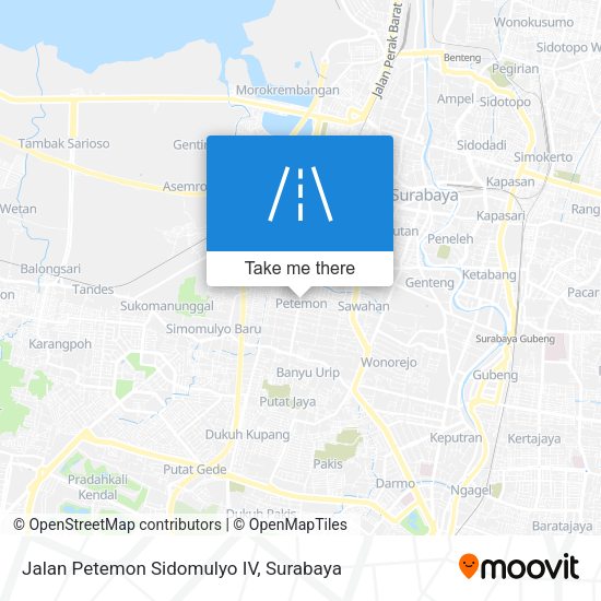 Jalan Petemon Sidomulyo IV map