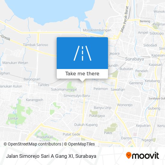 Jalan Simorejo Sari A Gang XI map