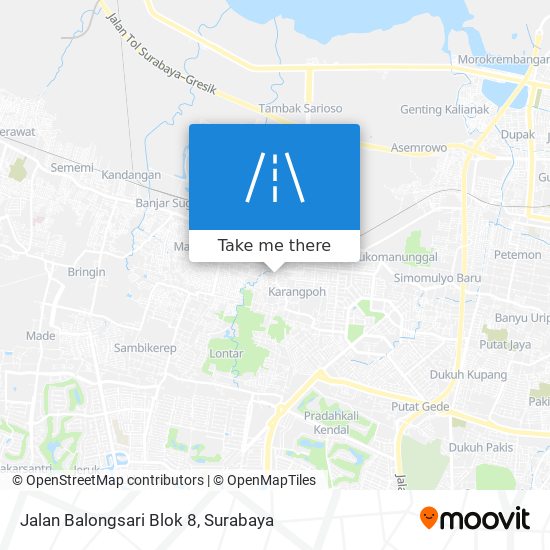 Jalan Balongsari Blok 8 map