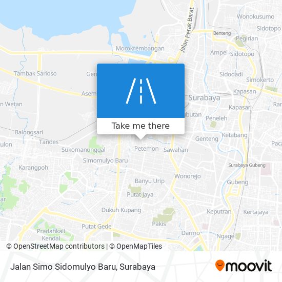 Jalan Simo Sidomulyo Baru map