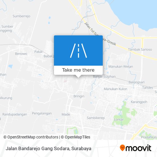 Jalan Bandarejo Gang Sodara map