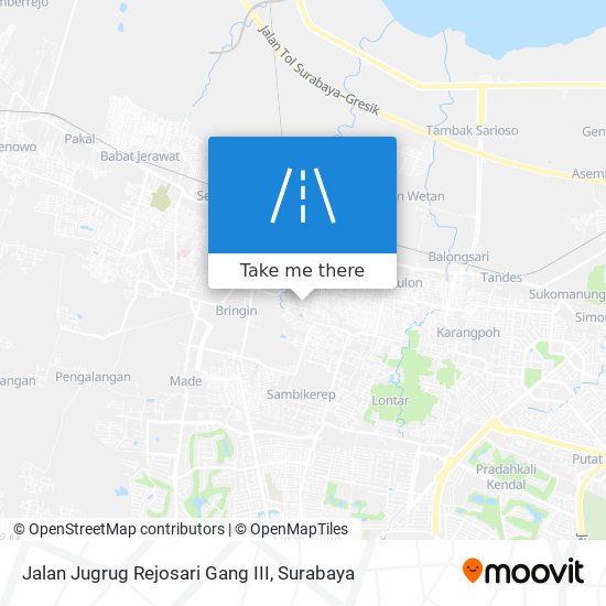 Jalan Jugrug Rejosari Gang III map