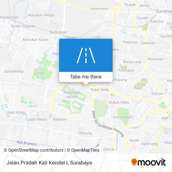 Jalan Pradah Kali Kendal I map