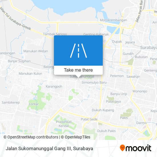 Jalan Sukomanunggal Gang III map