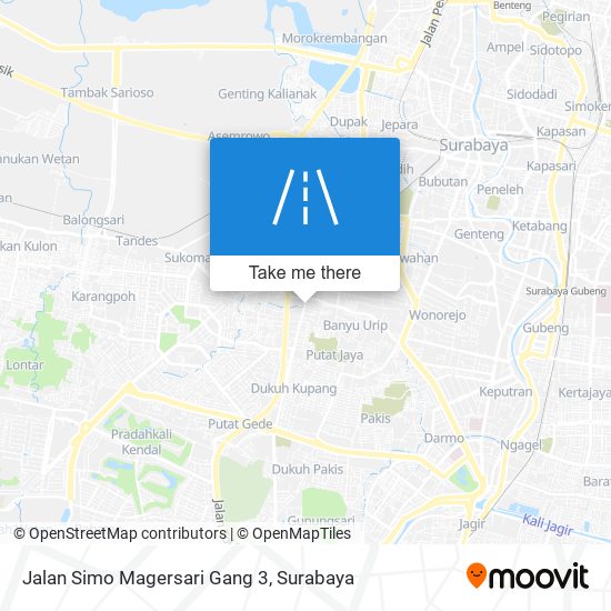 Jalan Simo Magersari Gang 3 map