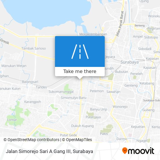 Jalan Simorejo Sari A Gang III map