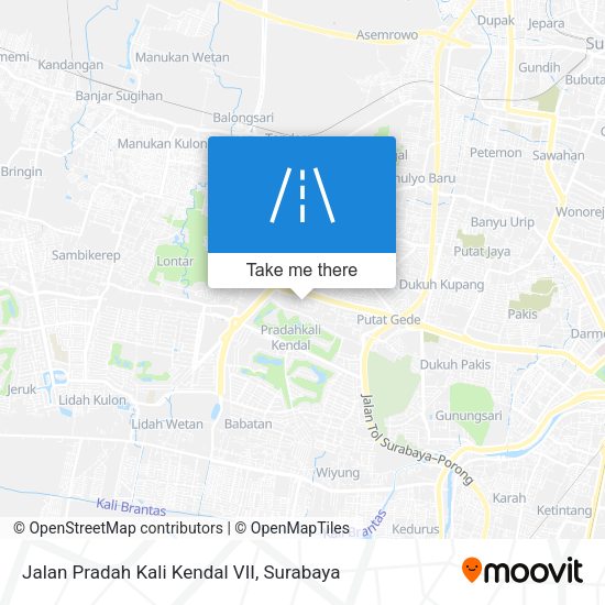 Jalan Pradah Kali Kendal VII map