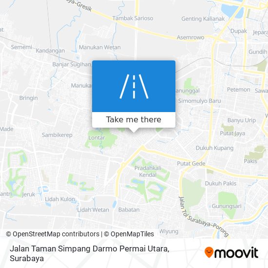 Jalan Taman Simpang Darmo Permai Utara map