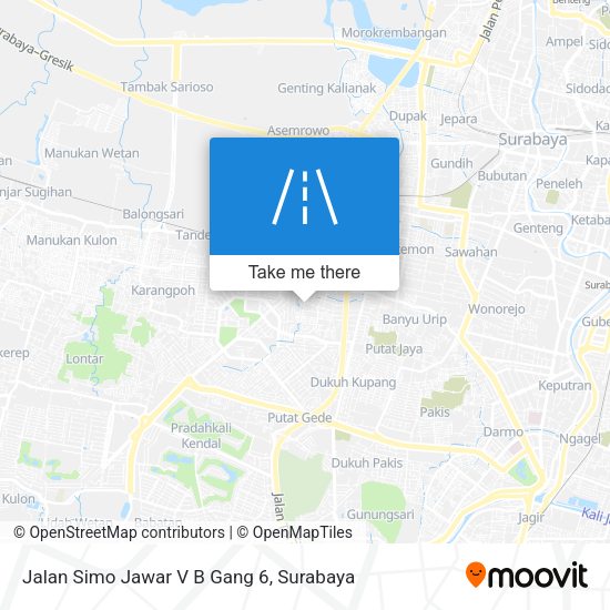 Jalan Simo Jawar V B Gang 6 map