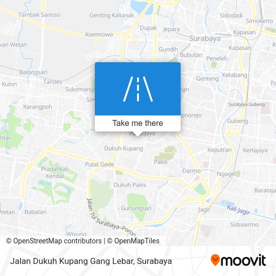 Jalan Dukuh Kupang Gang Lebar map