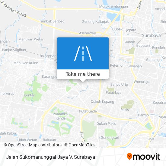 Jalan Sukomanunggal Jaya V map
