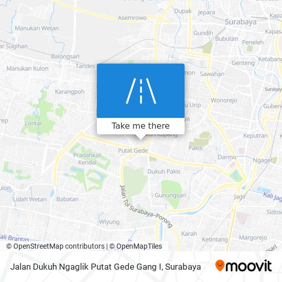Jalan Dukuh Ngaglik Putat Gede Gang I map