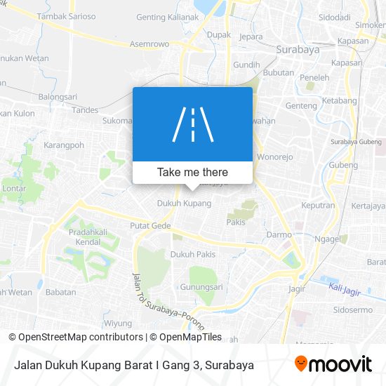 Jalan Dukuh Kupang Barat I Gang 3 map