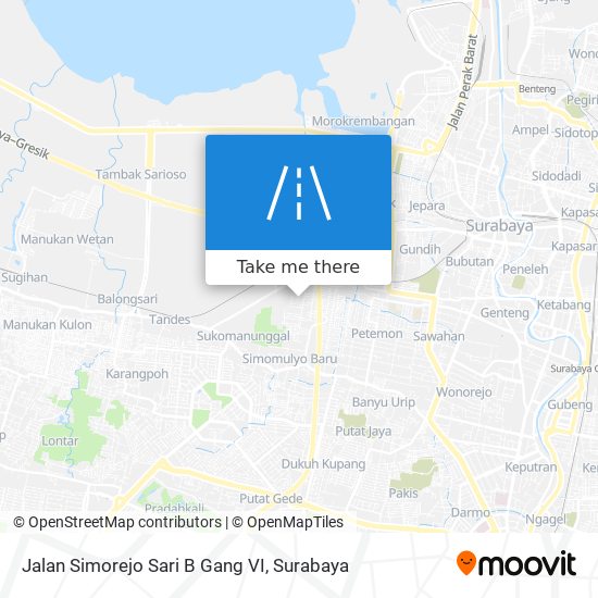 Jalan Simorejo Sari B Gang VI map