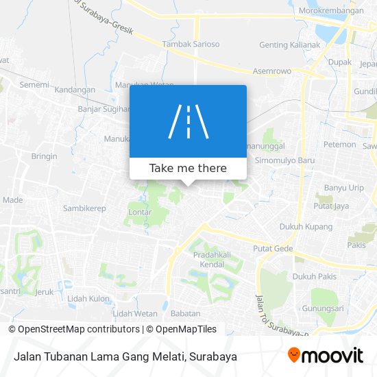 Jalan Tubanan Lama Gang Melati map