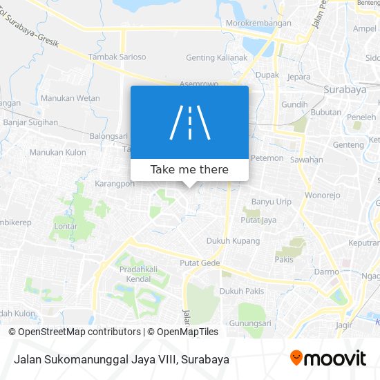 Jalan Sukomanunggal Jaya VIII map