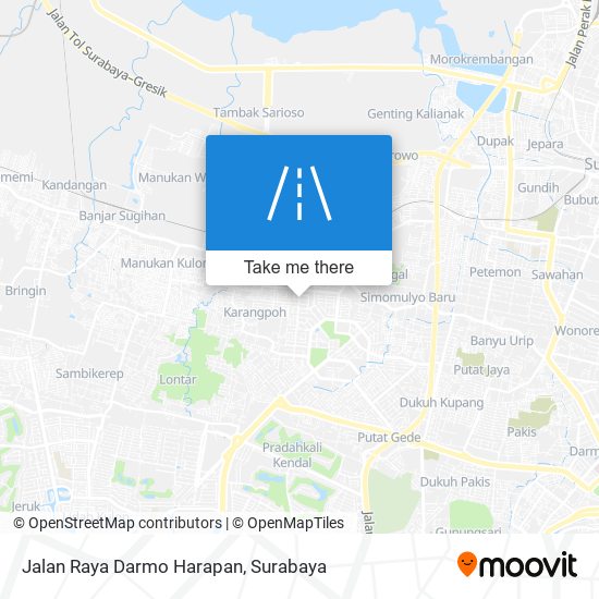 Jalan Raya Darmo Harapan map