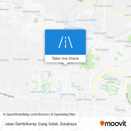 Jalan Sambikerep Gang Salak map