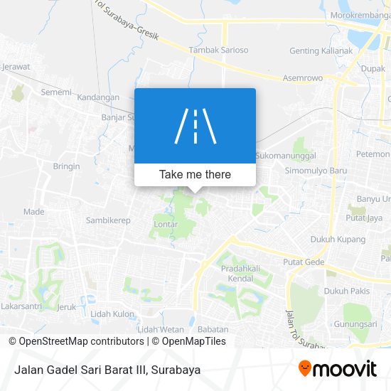 Jalan Gadel Sari Barat III map