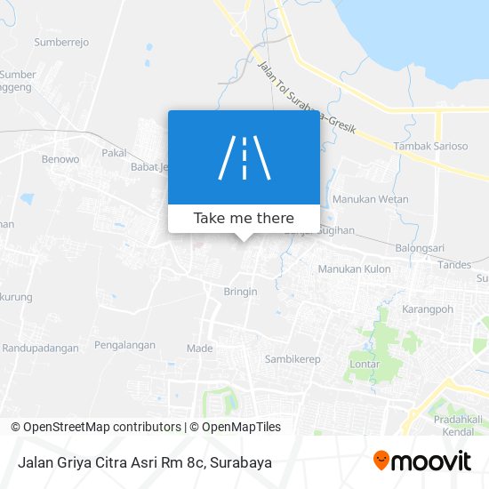 Jalan Griya Citra Asri Rm 8c map