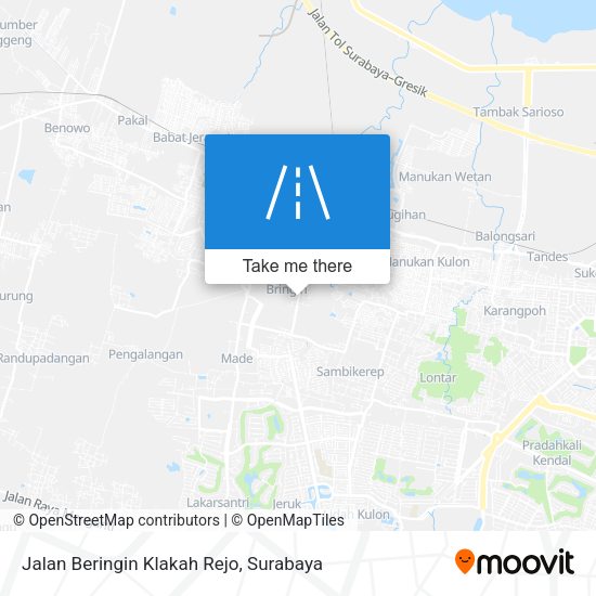 Jalan Beringin Klakah Rejo map