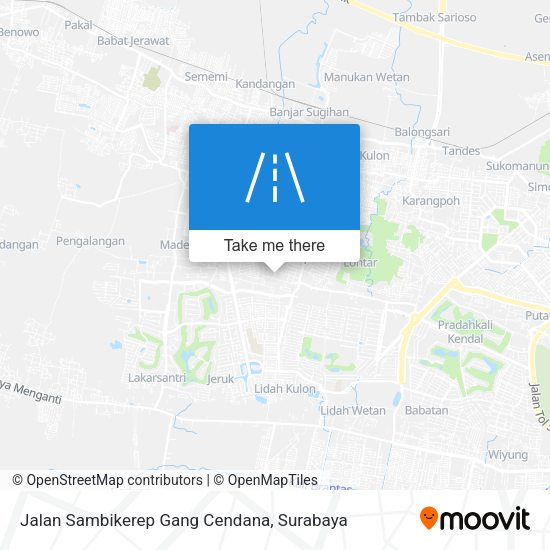 Jalan Sambikerep Gang Cendana map