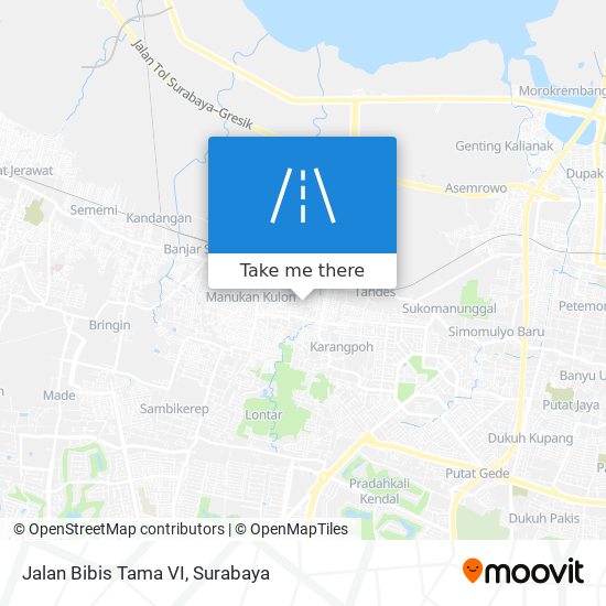 Jalan Bibis Tama VI map
