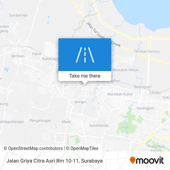 Jalan Griya Citra Asri Rm 10-11 map