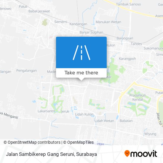 Jalan Sambikerep Gang Seruni map