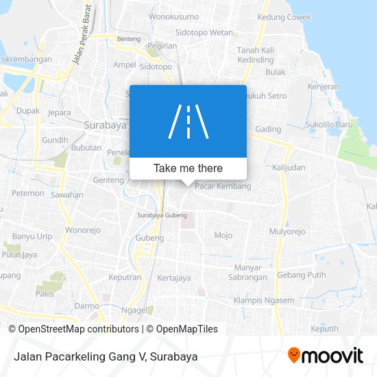 Jalan Pacarkeling Gang V map