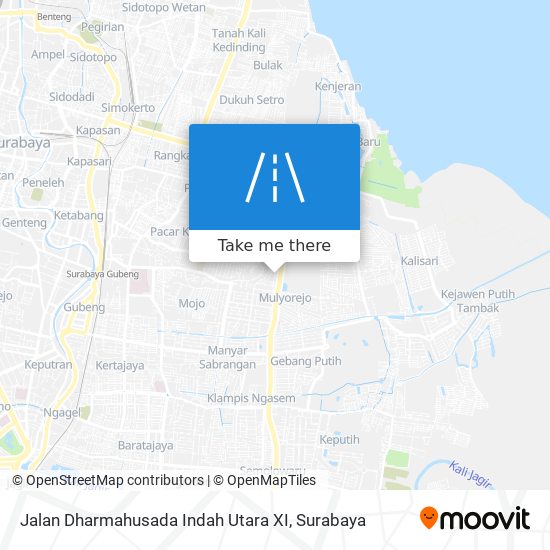 Jalan Dharmahusada Indah Utara XI map