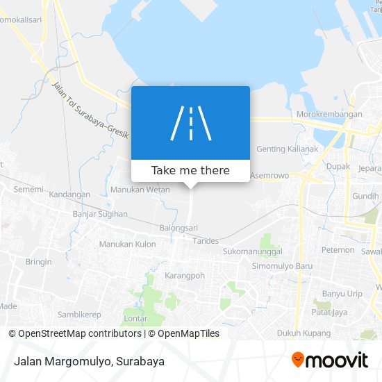 Jalan Margomulyo map