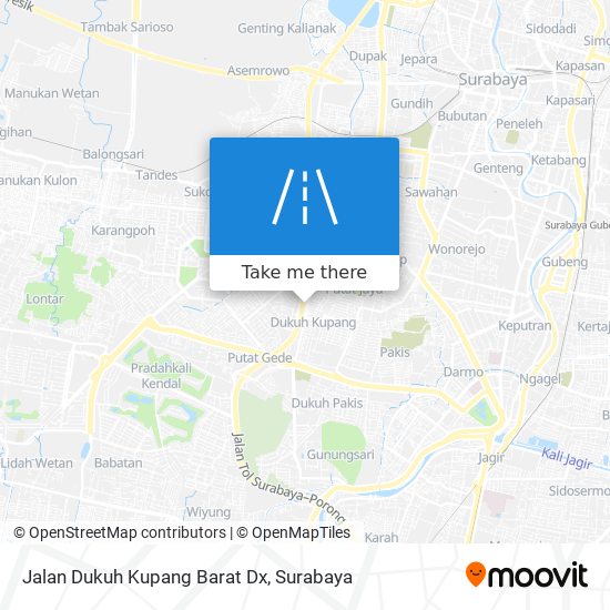 Jalan Dukuh Kupang Barat Dx map
