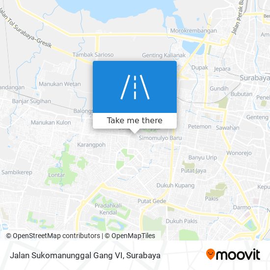 Jalan Sukomanunggal Gang VI map