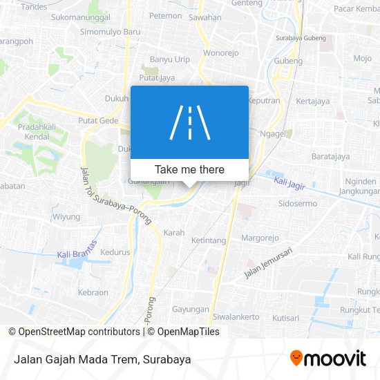 Jalan Gajah Mada Trem map