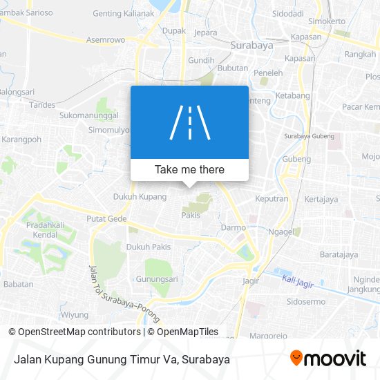 Jalan Kupang Gunung Timur Va map