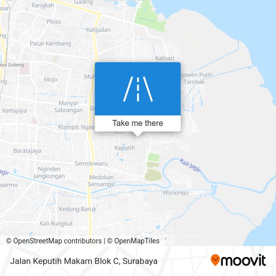 Jalan Keputih Makam Blok C map